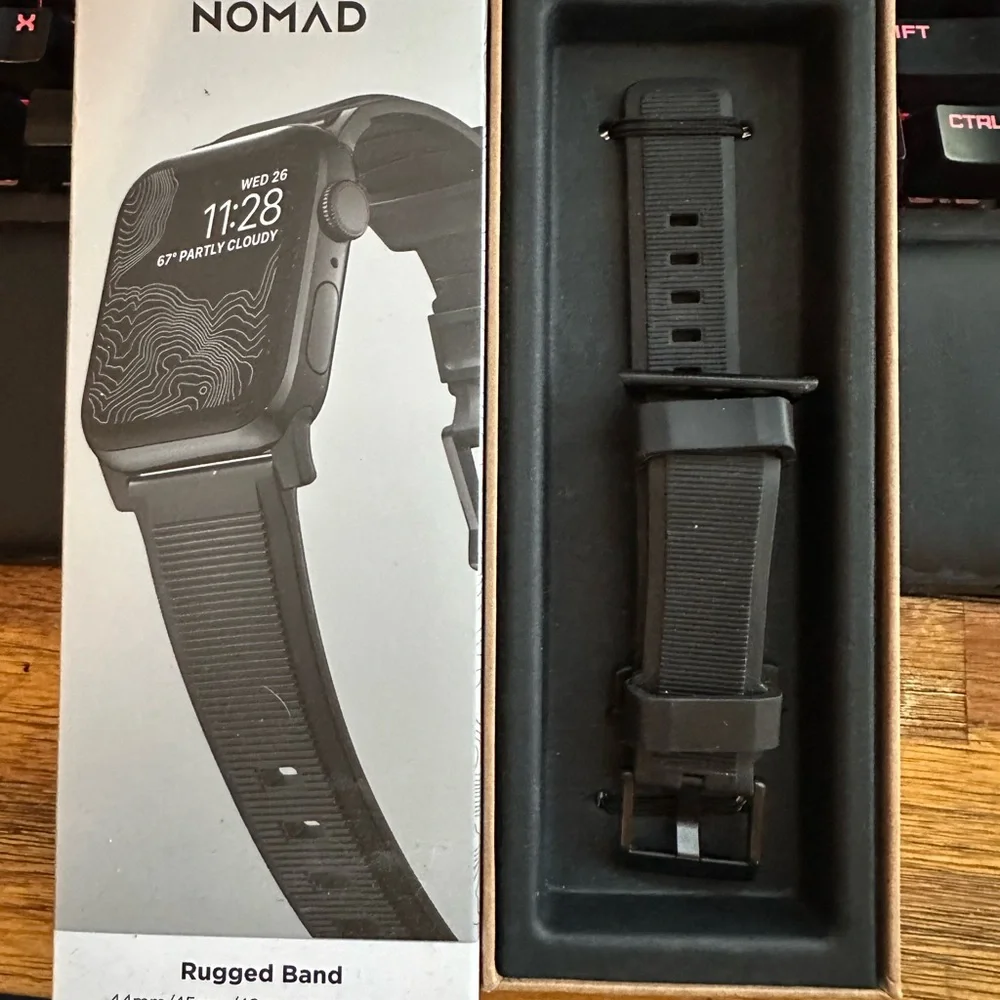 Nomad Rugged Band in Black for Smartwatch